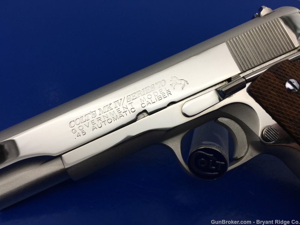 1979 Colt Government Series 70 .45 ACP *ABSOLUTELY GORGEOUS NICKEL