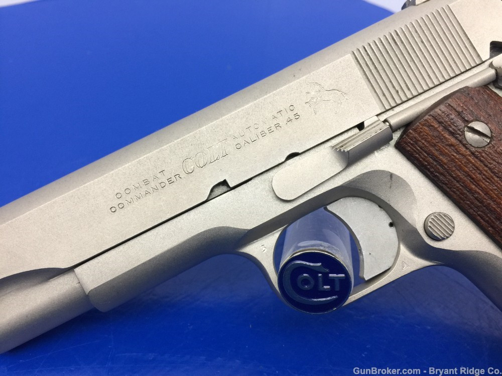 1972 Colt Combat Commander Series 70 .45 ACP *RARE SATIN NICKEL