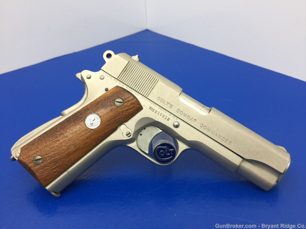 1972 Colt Combat Commander Series 70 .45 ACP *RARE SATIN NICKEL