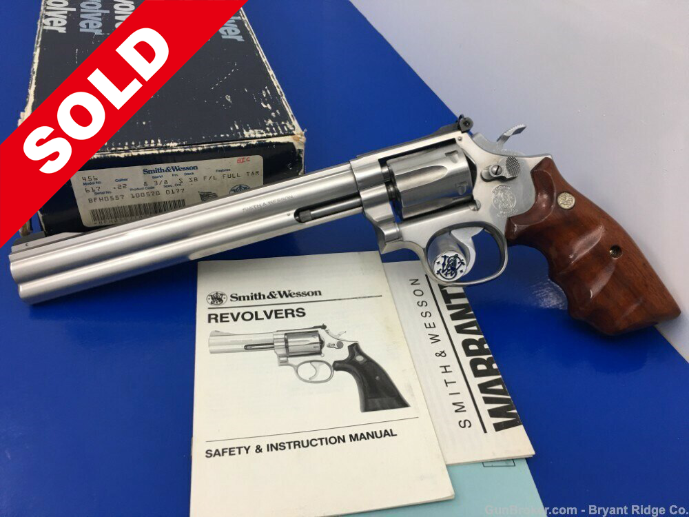 1990 Smith Wesson 617 .22 Lr Stainless 8.3