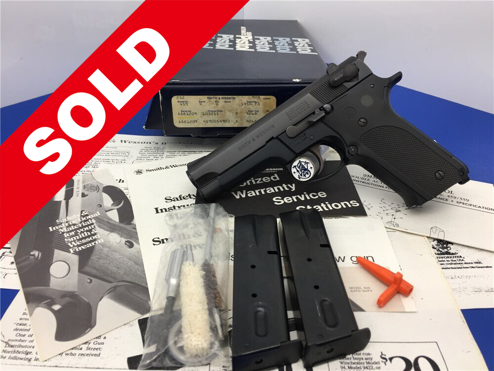 1984 Smith & Wesson 459 SUPER RARE FBI MODEL 9mm Blue 4