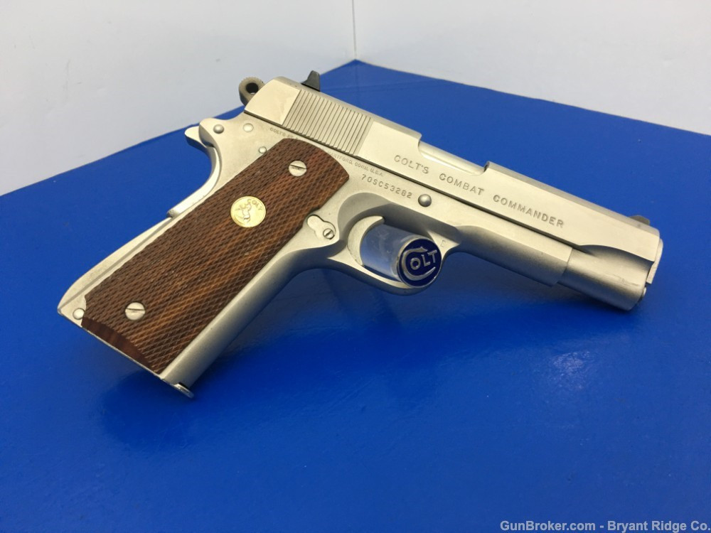 レア　COLT COMBAT COMMANDER 1/1スケール 1977 Colt Combat Commander .45 Acp *RARE SATIN NICKEL FINISH