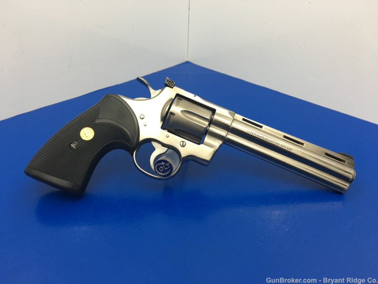 1981 Colt Python 357 Mag 6 Stunning Electroless Nickel Finish Bryant Ridge 8762