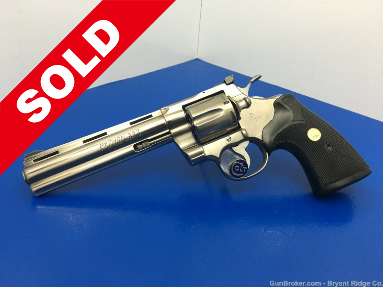 1981 Colt Python 357 Mag 6 Stunning Electroless Nickel Finish Bryant Ridge 2923