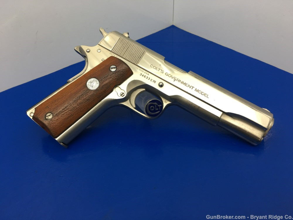 1977 Colt Government MKIV Series 70 *RARE LARGE ROLLSTAMP NICKEL