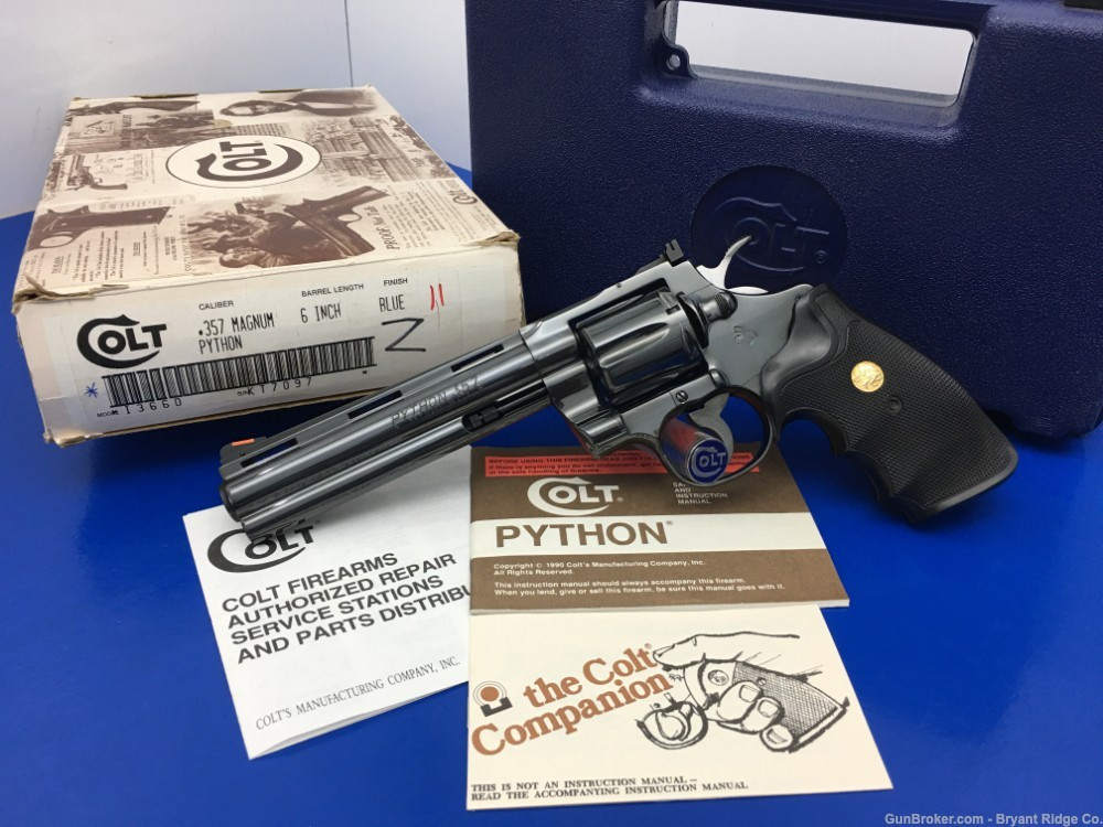SOLD* 1992 Colt Python .357 Mag Royal Blue 6