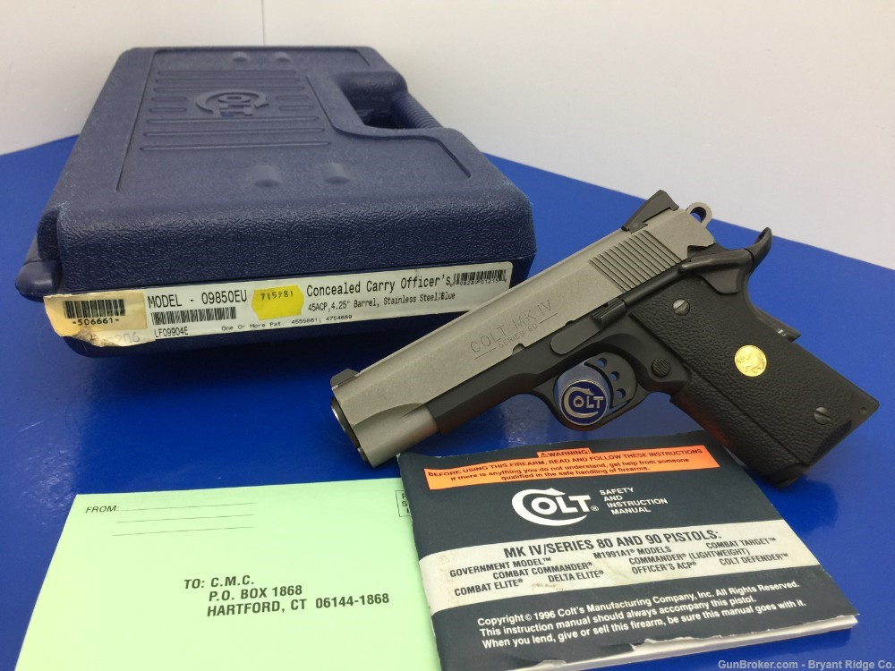 SOLD* 1998 Colt C.C.O. Officers Concealed Carry .45 Acp *RARE 1