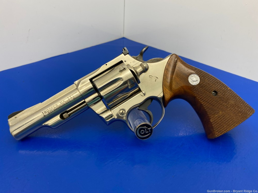 SOLD* 1975 Colt Trooper MKIII .357 Mag Nickel *4