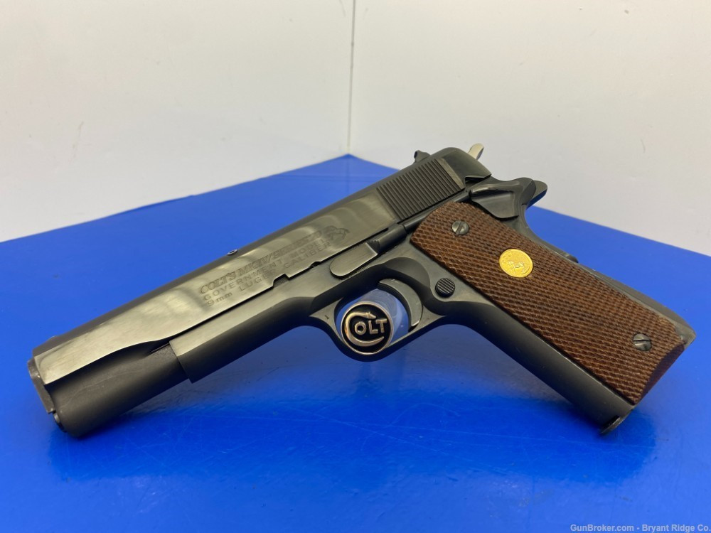 SOLD* Colt MKIV Government Model 9mm Luger Blue 5