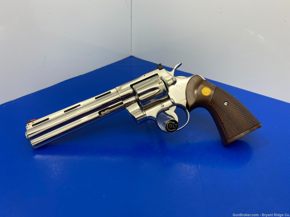 SOLD* 1976 Colt Python .357 Mag Nickel 6
