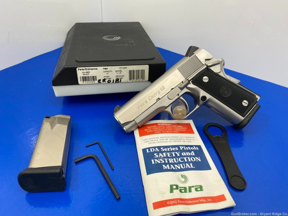 SOLD* Para Ordnance Carry 12 .45 Acp Stainless 3.5