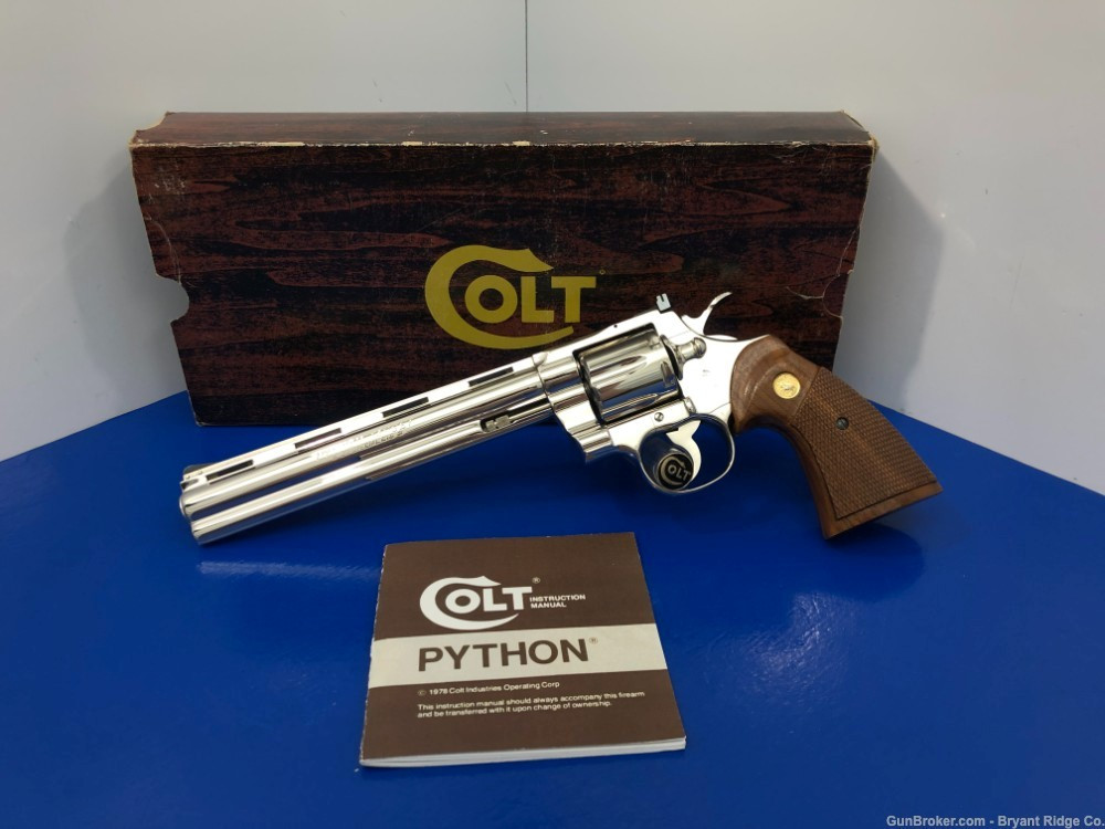 *SOLD* 1980 Colt Python Target .38spl Nickel 8" *RARE 1 OF 251 EVER ...