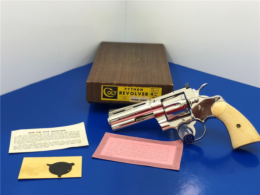 SOLD* 1971 Colt Python .357 Mag Nickel 4