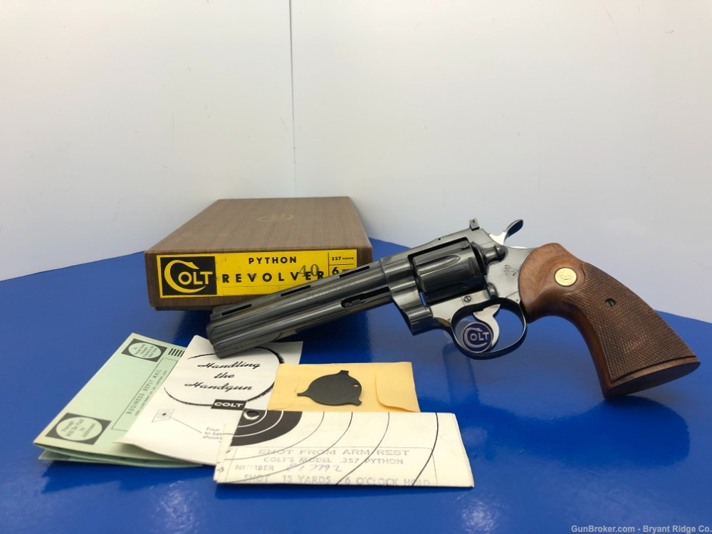 *SOLD* 1970 Colt Python .357 Mag Colt Blue 6" *100% NEW OLD STOCK ...