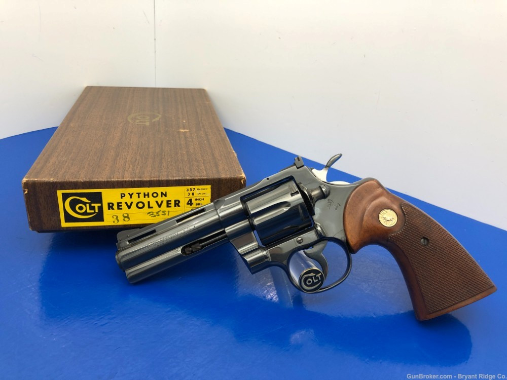 *SOLD* 1969 Colt Python .357 Mag Blue 4"*ULTRA RARE EARLY GEN SNAKE ...