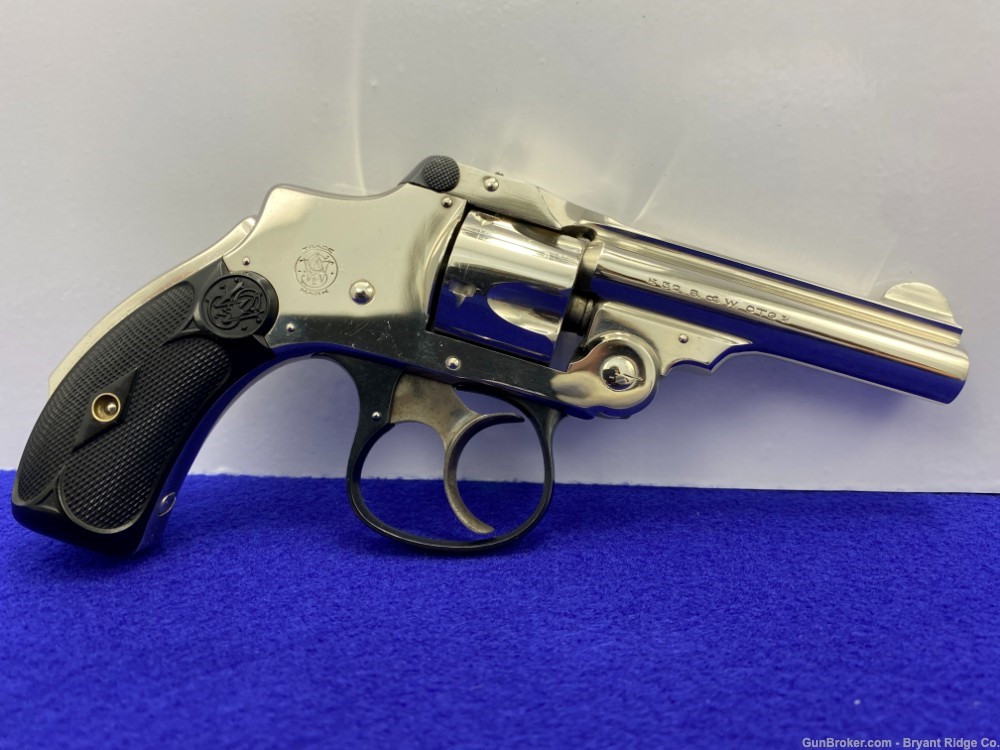 SOLD* Smith Wesson .32 Safety Hammerless 3rd Model .32 S&W Nickel