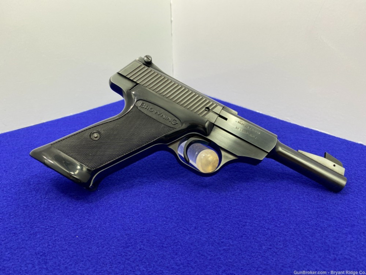 Sold 1969 Browning Nomad 22 Lr Blue 4 12 Excellent Semi Auto Pistol Bryant Ridge 4768