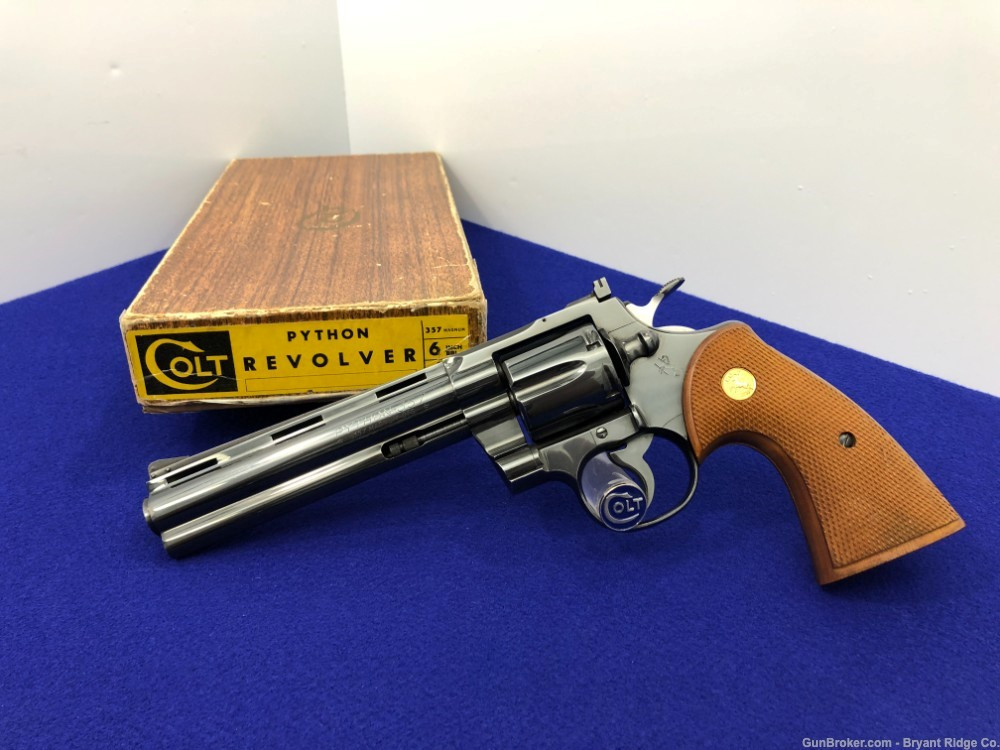 SOLD* 1960 Colt Python .357 Magnum Blue 6