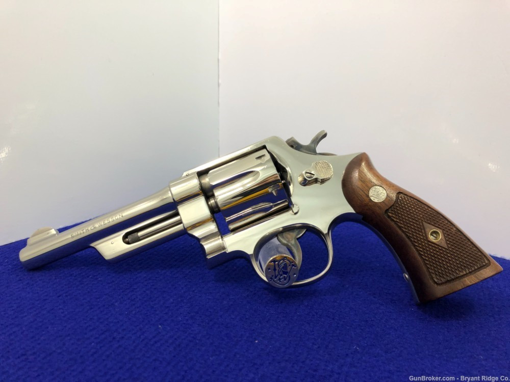 SOLD* 1955 Smith Wesson 38-44 Heavy Duty .38 Sp. Nickel 5