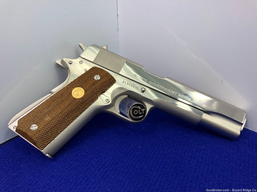 SOLD* 1977 Colt Government Model .45 ACP Nickel 5