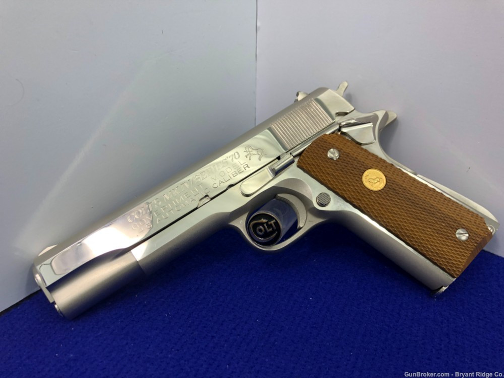 SOLD* 1977 Colt Government Model .45 ACP Nickel 5
