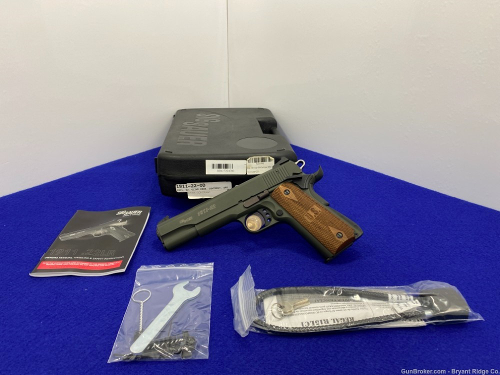 SOLD* Sig Sauer 1911-22 .22 LR Olive Drab *HOGUE CUSTOM ROSEWOOD