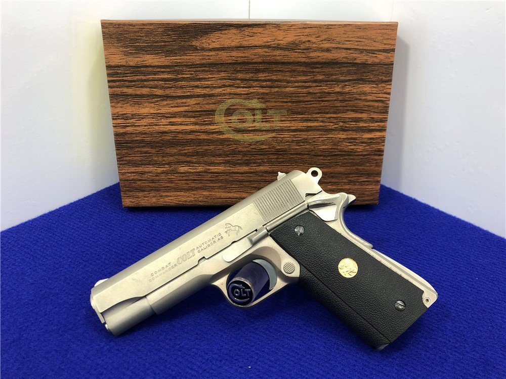 SOLD* Colt Series 70 Combat Commander .45 ACP *SCARCE SATIN NICKEL