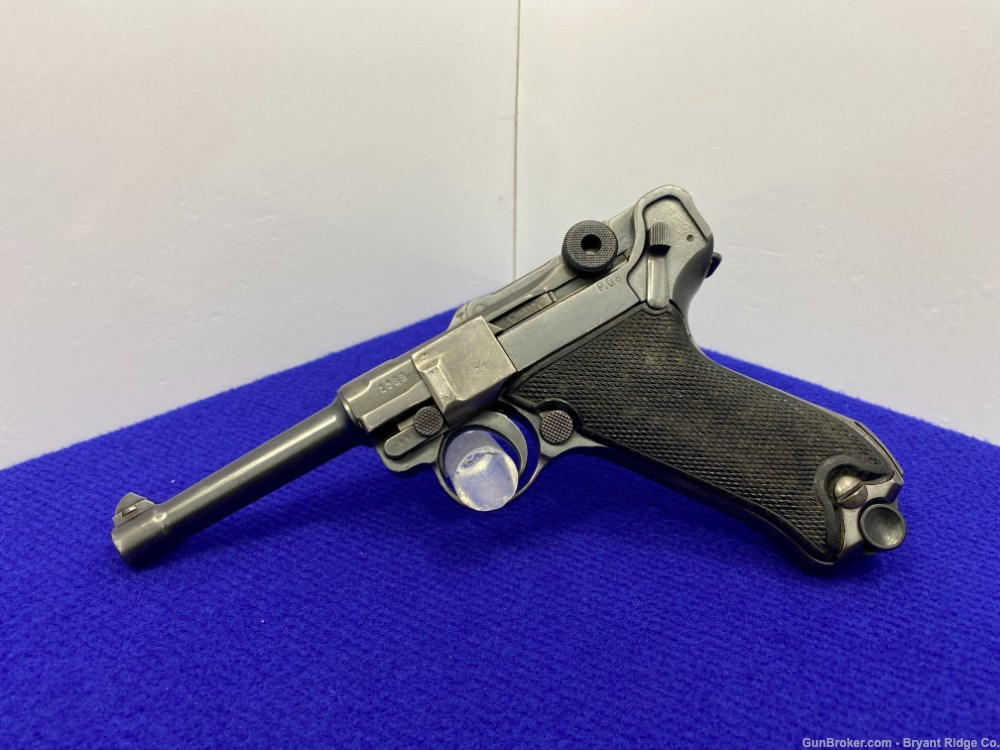 SOLD* 1937 Mauser Luger P.08 RARE Black Widow 9mm 4