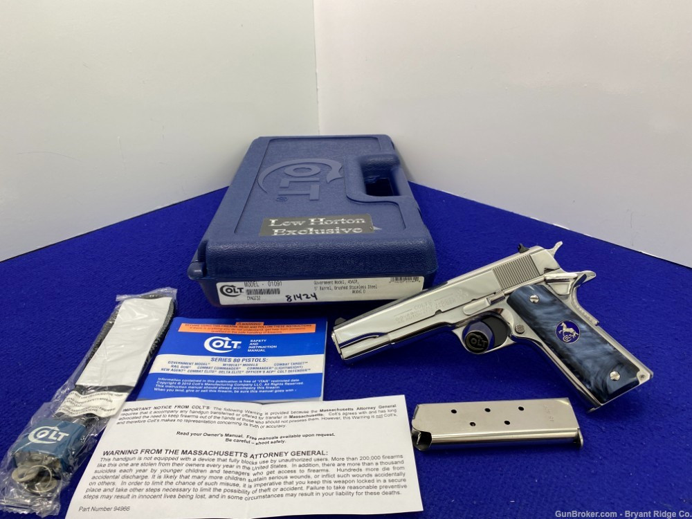 □ライド・オン・キャメル□１９１１年・英国輸出◇紋章入り◇１３◇コバルトブルー◇ 159 of 500 Colt Samuel Colt Government 01911C-SCB .45 ACP 5″ 1911