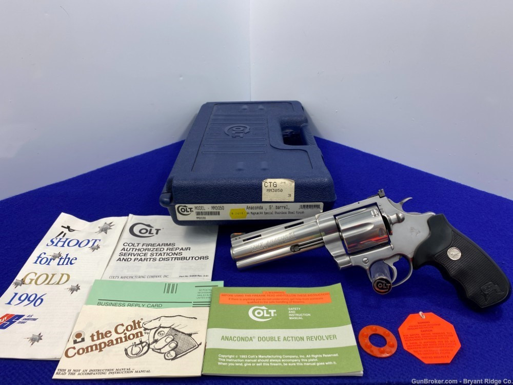1996 Colt Anaconda .44 Mag Stainless *HOLY GRAIL 5