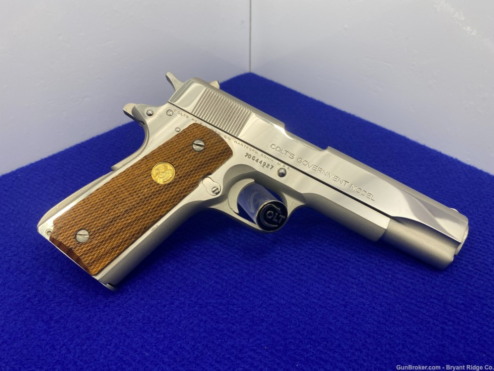 トイガン COLT'S MKIV SERIES '70 SOLD* 1973 Colt Government MKIV Series 70 .45 ACP Nickel *EARLY
