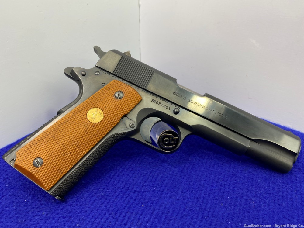 SOLD* 1972 Colt Government Model .45 ACP Blue 5