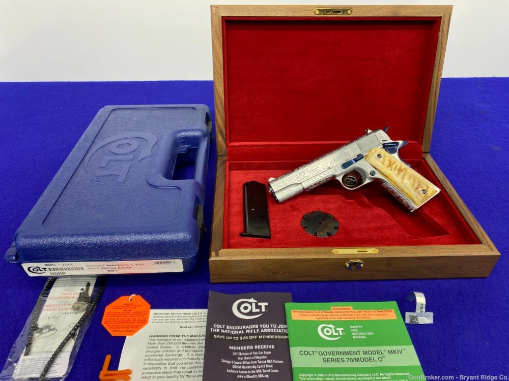 SOLD* Colt Government .45 ACP Master Cattle Brand Hand Engraved *1