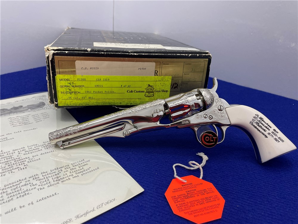SOLD* Colt 1862 Pocket Police .36 Cal Nickel 5.5