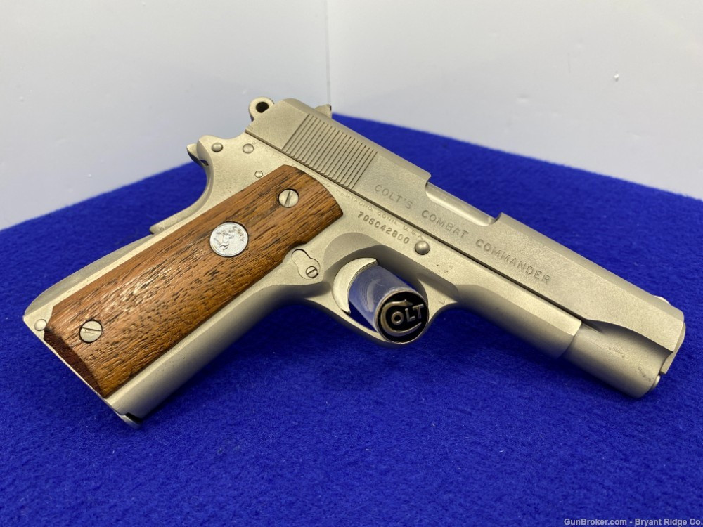 SOLD* 1975 Colt Series 70 Combat Commander .45 ACP *SCARCE SATIN