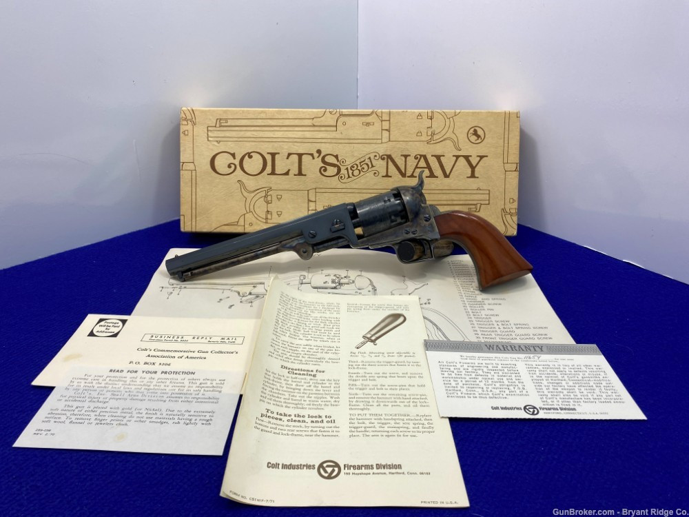 SOLD* 1974 Colt 1851 Navy .36 Blue -DESIRABLE 2ND GENERATION- Rare