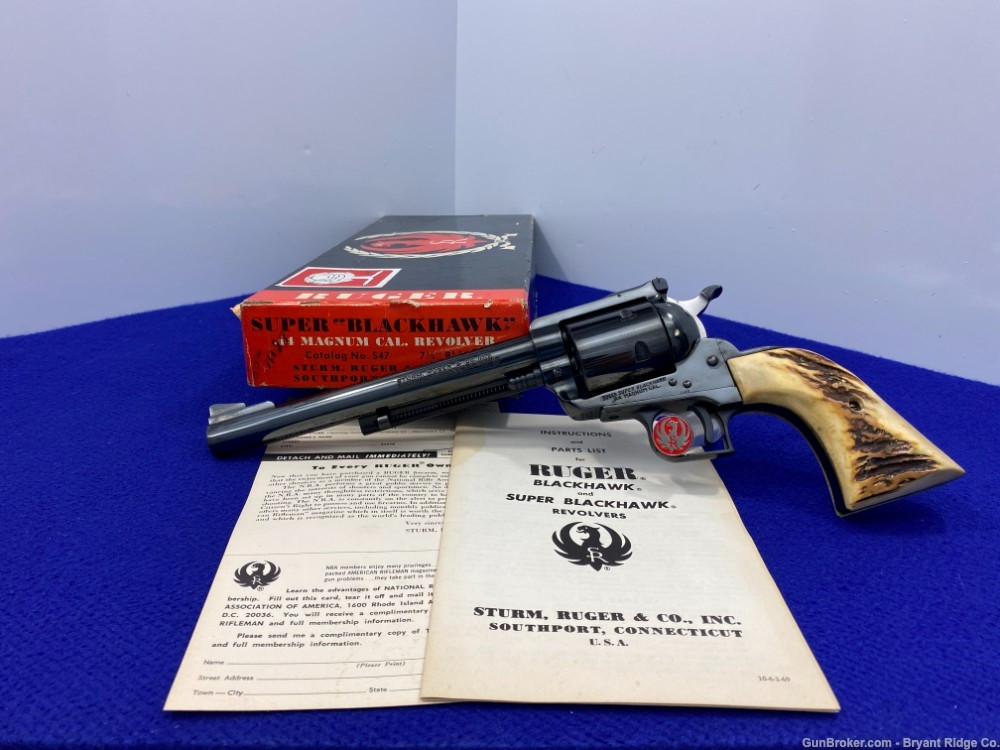 SOLD* 1969 Ruger Super BlackHawk .44 Mag Blue 7 1/2