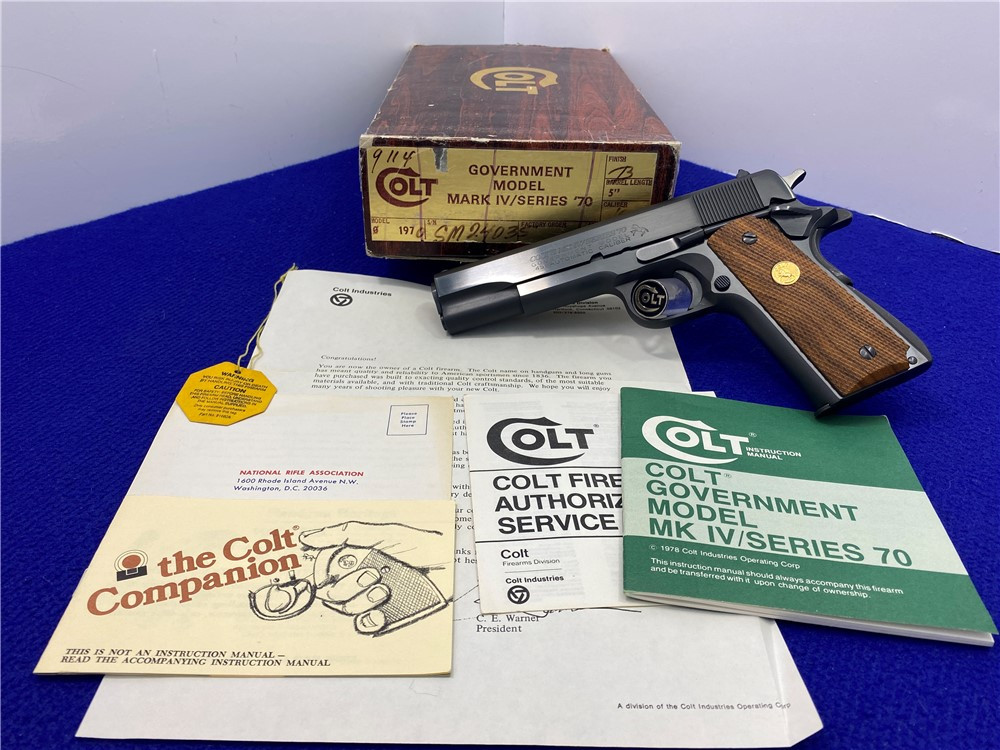 SOLD* Colt Government MKIV Series 70 .45 Blue *SCARCE 