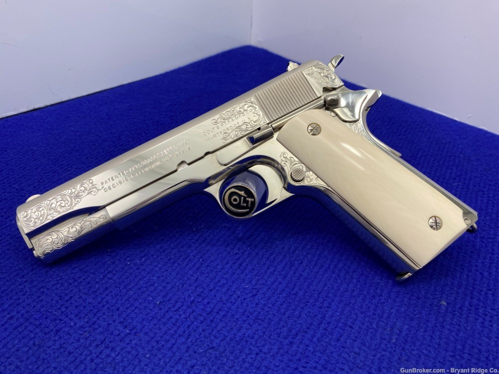 SOLD* Colt 1911 WWI Presentation Grade .45ACP Nickel *RARE SET 1