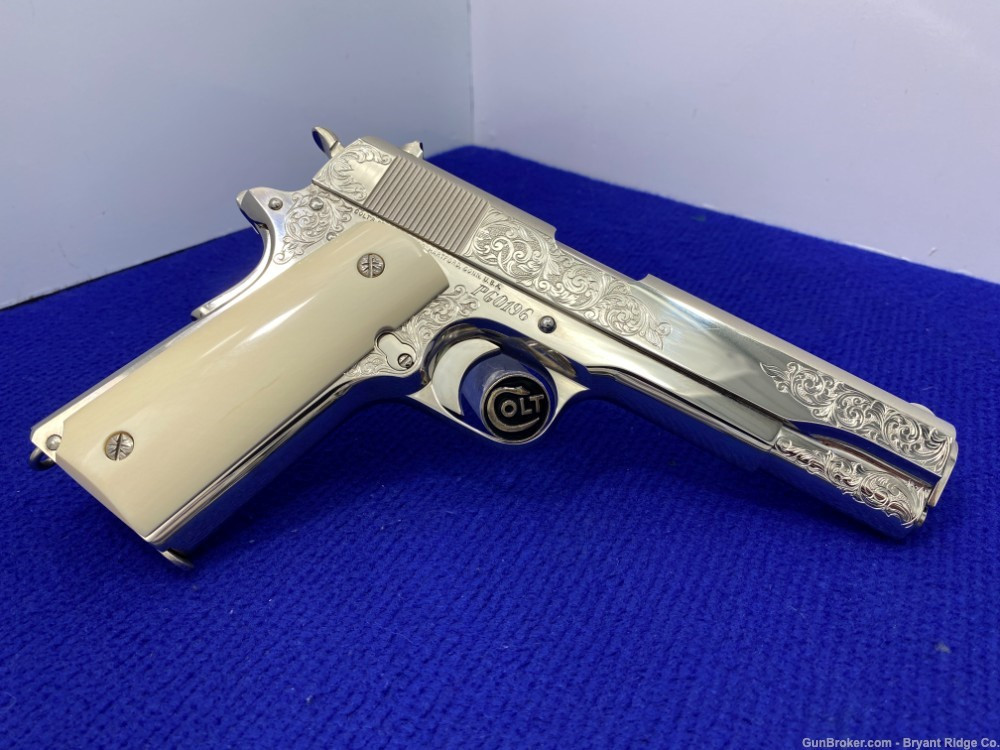 SOLD* Colt 1911 WWI Presentation Grade .45ACP Nickel *RARE SET 1