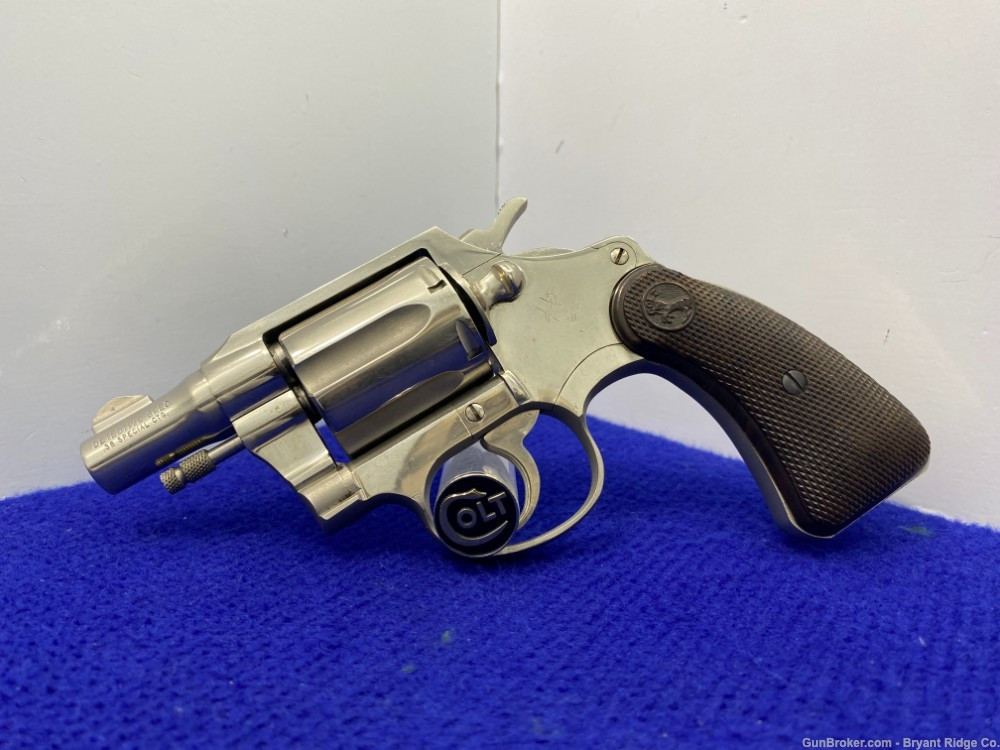 SOLD* 1951 Colt Detective Special .38 Spl Nickel 2