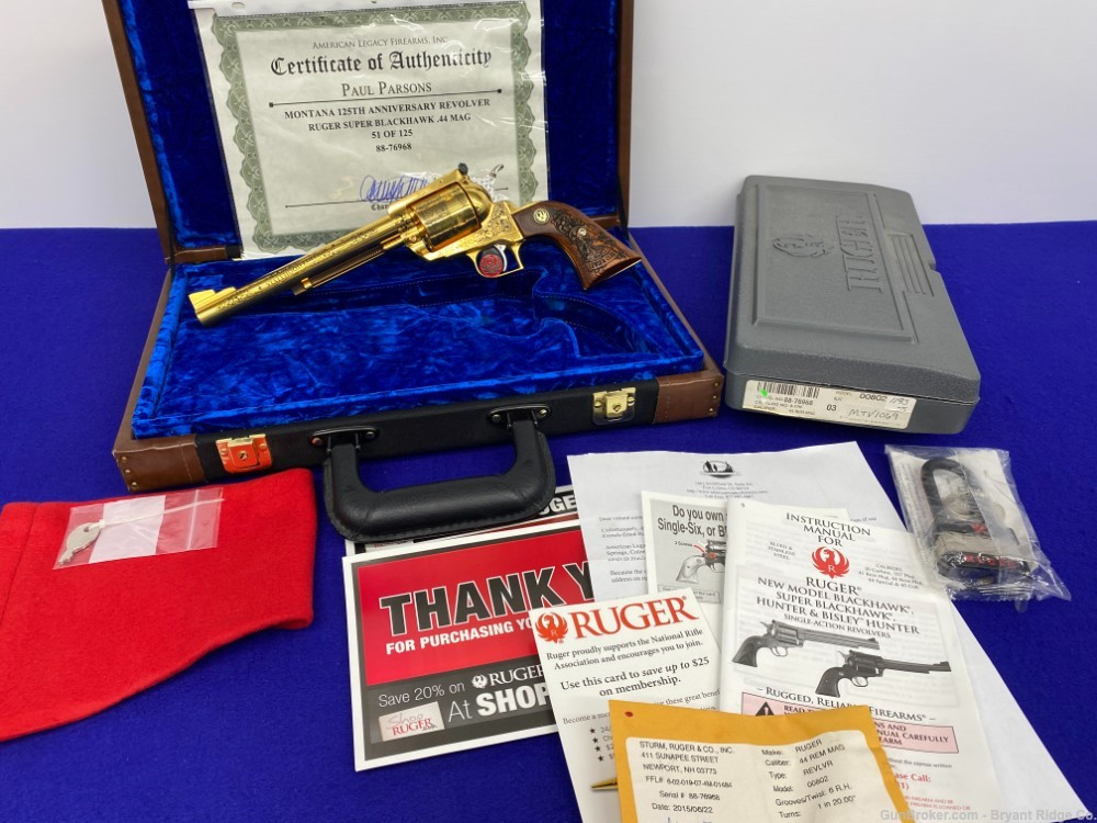 SOLD* 2015 Ruger Super Blackhawk .44 Mag *GOLD MASTER ENGRAVED