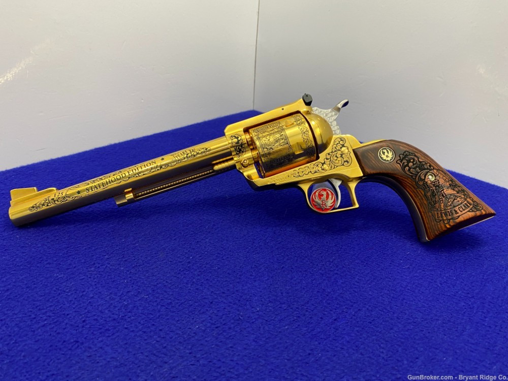 Ruger リボルバー(マグナム) ゴールド SOLD* 2015 Ruger Super Blackhawk .44 Mag *GOLD MASTER ENGRAVED
