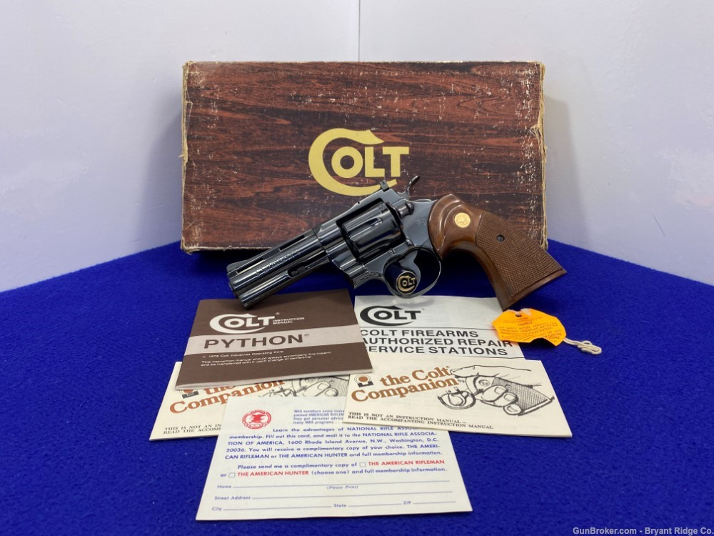 SOLD* 1974 Colt Python .357 Mag Blue 4