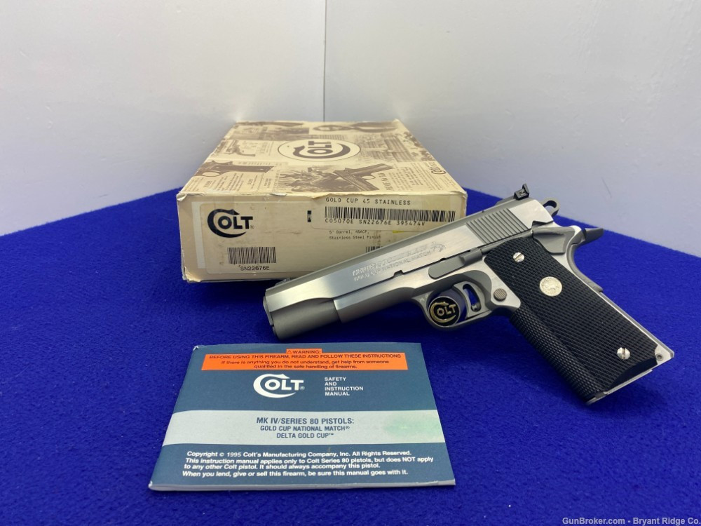SOLD* 1996 Colt Gold Cup National Match .45 ACP *FACTORY LABELED