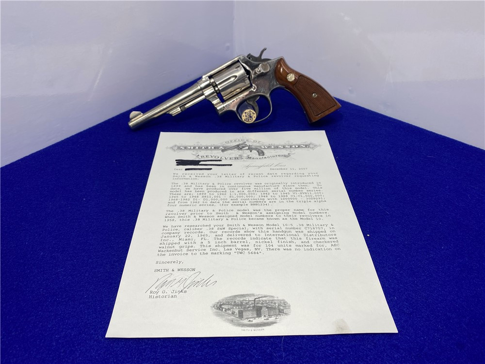 SOLD* 1965 Smith Wesson 10-5 .38S&W Spl 5