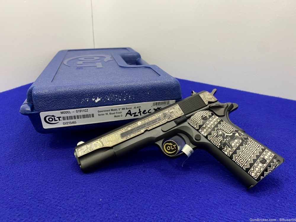 SOLD* Colt AZTEC Government 1911 45acp *CUSTOM ENGRAVED BY MODERN