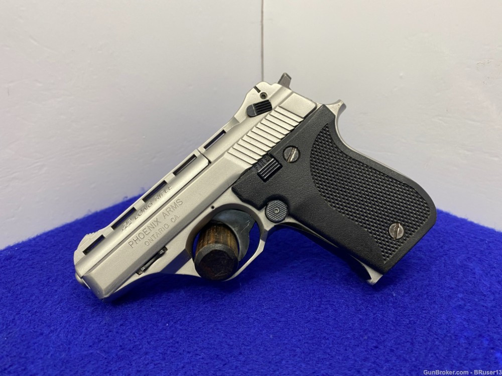 SOLD* Phoenix Arms HP22A .22LR Satin Nickel 3
