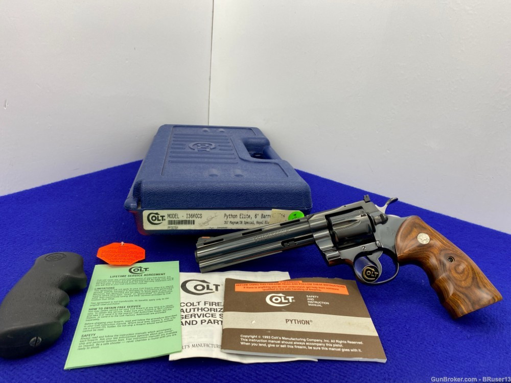 *SOLD* 1997 Colt Python Elite -RARE ROYAL BLUE- *COLT CUSTOM SHOP MODEL ...
