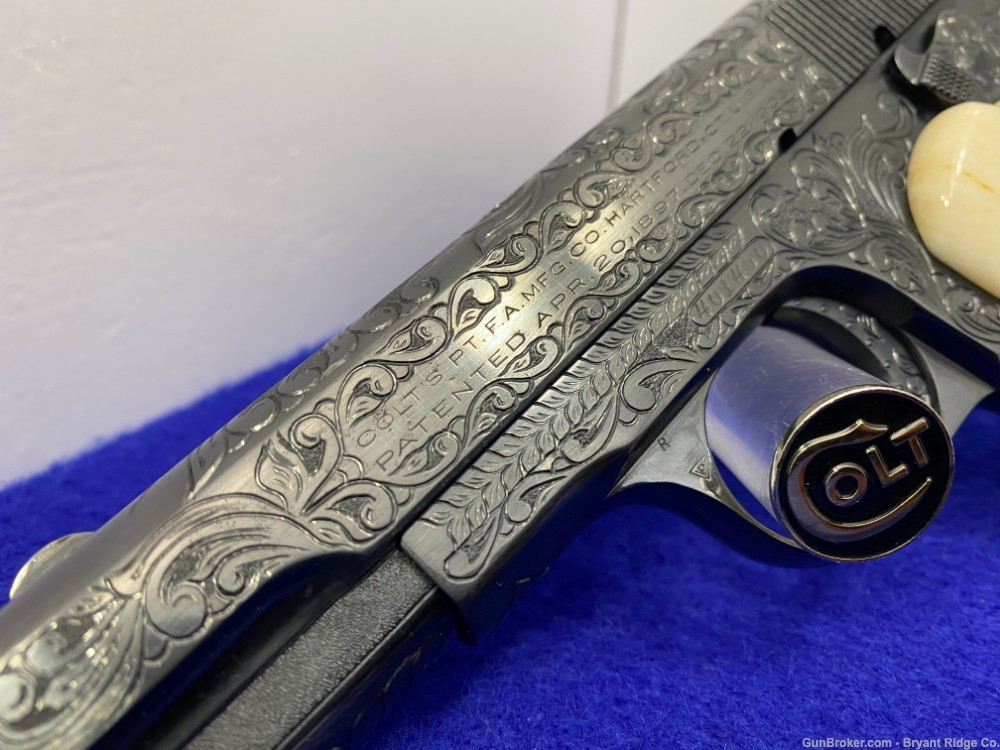 1922 Colt 903 Engraved .32 Auto Blue *STUNNING ENGRAVED W/ GIRAFFE